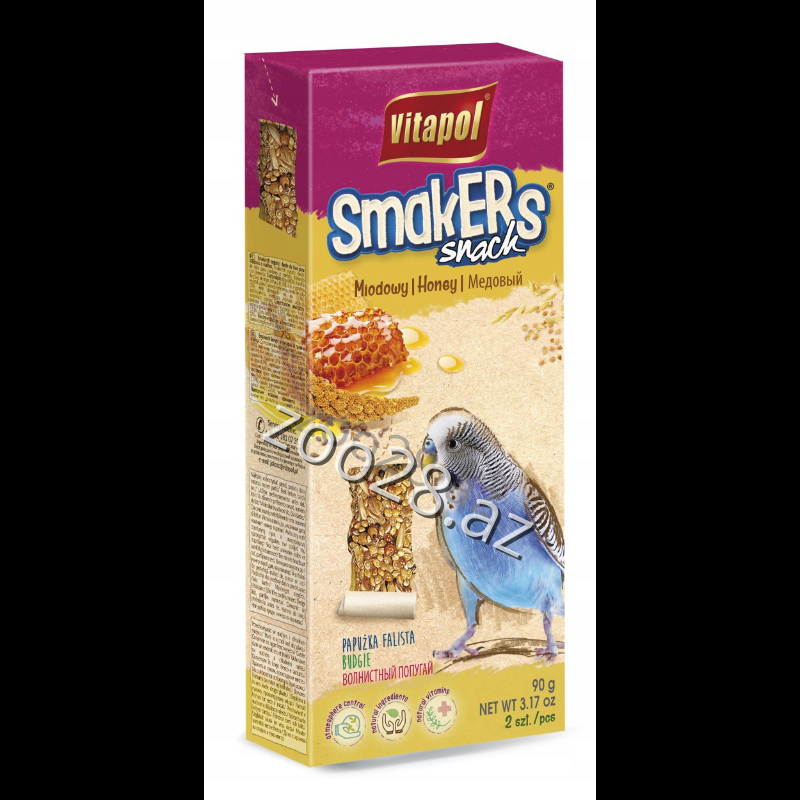 Vitapol Smakers Snack Budgie Honey, 90 gr - Birds | Zoo28.az