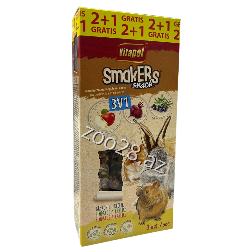 Vitapol Smakers Nut Popcorn Berry Rodents and Rabbit - Rodents | Zoo28.az