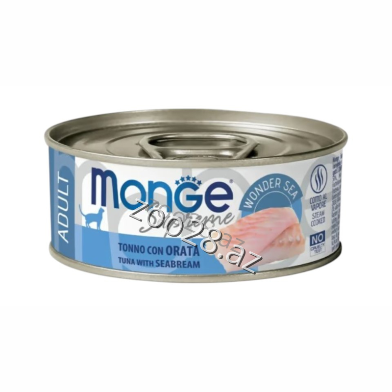 Monge Superpremium Konserv Adult Cat Tuna And Seabream 80 гр - Кошки | Zoo28.az