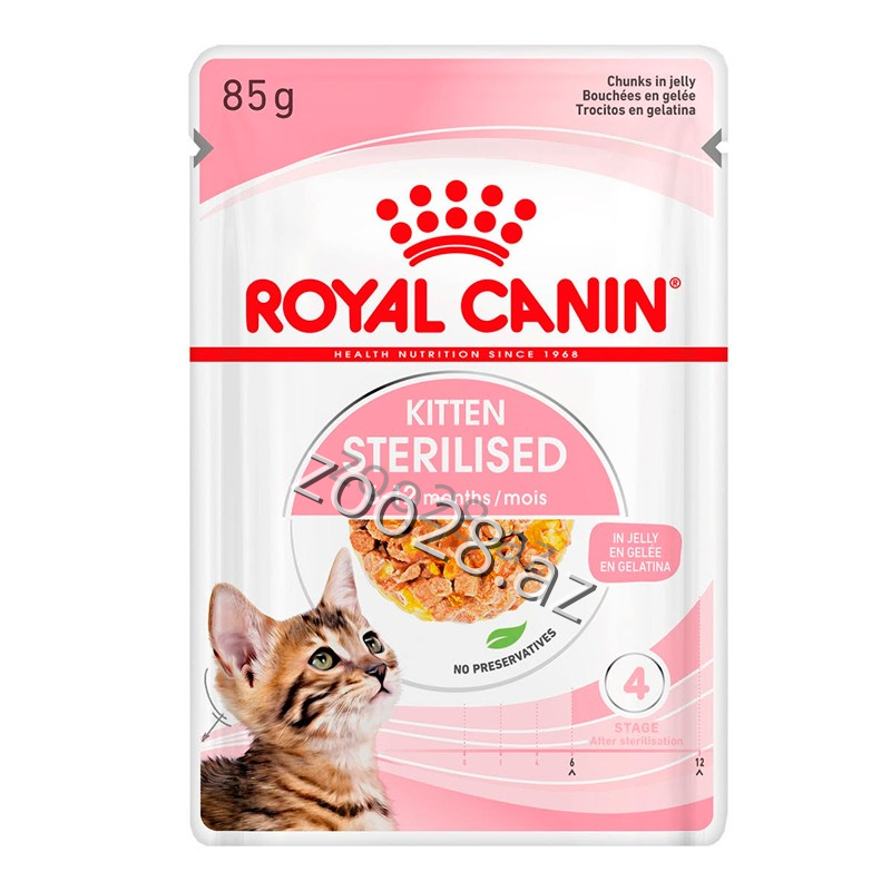 Royal Canin Kitten Sterilised Jelly,85 gr - Pişiklər | Zoo28.az