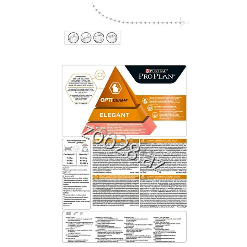 Purina Proplan Elegant Derma Yetkin Pişiklər Üçün Balıq Əti İlə - Pişiklər - Şəkil 2