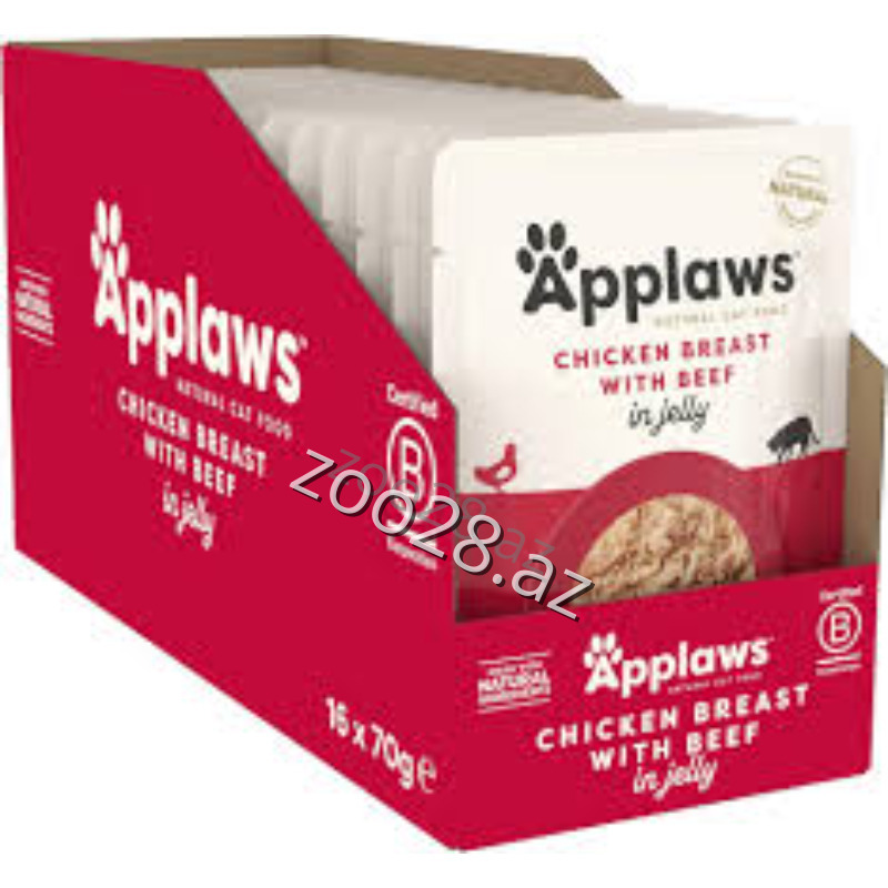 Applaws Jelly Toyuq və Mal Əti İlə,70 qr - Pişiklər - Şəkil 2